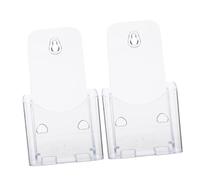 Alipis 2 Pezzi Espositore Porta Depliant in Acrilico Trasparente Porta Documenti e Riviste da Parete o Scrivania Organizer Ufficio Resistente e Compatto