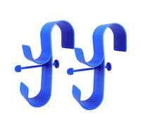 Alipis 2 pezzi Ganci Doppi da Parete per Bagno e Piscina Supporto in Plastica Resistente all Umidità per Asciugamani e Accessori Blu Soluzione per Organizzazione