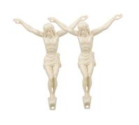 Alipis 2 Pezzi Jesus Cross Pendant Charm Metal For Diy Jewelry And Religious Crafts Simple Assembly And Artistic Detailing For Catholic Decorations