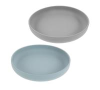 Alipis 2 Pezzi Piatto Antigoccia in Silicone con Ventosa per Anziani e Disabili Base Antiscivolo e Infrangibile Utensile Riutilizzabile per Pranzo Sicuro e Pulito