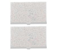 Alipis 2 pezzi Porta Biglietti da Visita in Alluminio Custodia Sottile e Portatile per Carte da Visita Professionale Organizer Compatto per Ufficio e Incontri di Lavoro