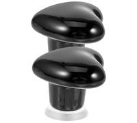 Alipis 2 Pezzi Pulsante Decorativo per Wc a Forma di Cuore in Ceramica Accessori per Pulsante Serbatoio Wc Strumento di Assistenza per Bagno Facili da Premere Colore Nero