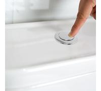 Alipis 2 Pezzi Pulsanti di Scarico per Serbatoio Wc 38x46mm in Abs Pressione Singola, Compatibili Wc a Scarico Singolo, Facile Installazione per Sostituzione Serbatoio Water