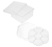 Alipis 2 Pezzi Scatola per Riporre Le Puntine da Disegno Organizzatori Organizzatore Porta Graffette Scrivania Scatole per Anelli Scatole di Immagazzinaggio Transparent Acrilico