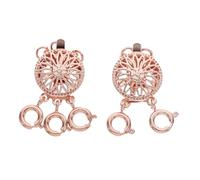 Alipis 2 pezzi Separatore per Collane Multistrato in Rosé Fermagli per Gioielli Fai da Te Clip per Chiusura Doppia di Collane e Braccialetti Design Unico Antigroviglio