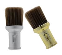 Alipis 2 pezzi Spazzole Barbiere per Collo con Setole Morbide Pennelli per Pulizia Capelli e Viso Testina Staccabile per Facile Lavaggio Compatibili con Tutti i Tipi di Capelli Compatta