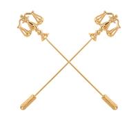 Alipis 2 Pezzi Spilla Bilancia della Giustizia in Lega Oro Design Raffinato e Accessorio Versatile per Camicie da Avvocato e Abbigliamento Quotidiano Elegante