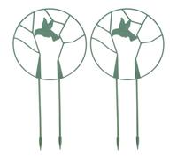 Alipis 2 Pezzi Supporto per Piante Rampicanti Creativo Verde in Plastica | Riutilizzabile, Adatto a Piselli e Fiori del Mattino, Forma Naturale e Bella, Uso in Giardino