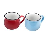 Alipis 2 Pezzi Tazze Cappuccino in Design Retrò Resistenti e e Ufficio e Protettivo per Latte e Colazione