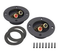 Alipis 2 Pezzi Terminale per Scatola Altoparlante Auto a 2 Vie in Lega di Zinco e ABS Connettore a Morsetto per Cavi Subwoofer e Casse Acustiche Adatto per Impianti Audio Auto Barche
