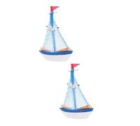 Alipis 2 Pz Barca a Vela in Legno Arredamento del Cottage Nautico Camera da Spiaggia Barche Decorazione scrivania Arredamento casa Arredamento Barca a Vela imbarcazioni a Vela di Legno