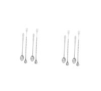 Alipis 2 Set Agitatore Per Cocktail Domestico Bar Spoon Palettine Caffe Mescolando Lungo Cucchiaio Per Mescolare Inossidabile Cucchiaio Da Cocktail Domestico Riutilizzabile 4 Pezzi * 2