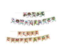 Alipis 2 Set Bandiere Decorative Spagnole per Compleanni Striscioni Appesi per Feste Compleanno Facile da Montare Atmosfera Festosa e Colorata per Decorazioni Compleanno