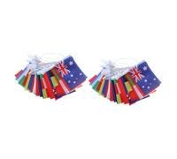 Alipis 2 Set Bandiere Stoffa Decorazione per Feste e Bandiere Internazionali per Celebrare Sport Materiale Resistente e Facile da Appendere