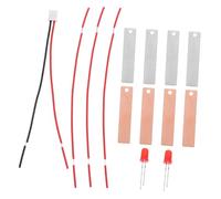 Alipis 2 Set Batteria Di Patate a Fetta Di Rame Di Zinco Piatto Frutta a Led Corredo Scientifico Giocattolo Di Patate Kit Sperimentale Kit Per Esperimenti Con Batteria Arancione Plastica