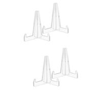 Alipis 2 Set Mensola Cavalletto Fotografico Vassoio Supporto per Tazze Scaffale Espositivo Carta ASSE Espositore per Foto Chiaro Girevole Supporto Piatto Torta Acrilico 2 Pezzi * 2