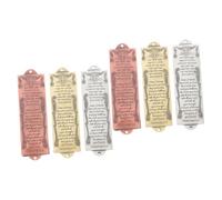 Alipis 2 Set Regali Israeliani Regali Religiosi Decorazione Casa Regali Speciali Oggetti Vintage Porta Interna Etichetta Mezuzà Decorativa Preghiera Cattolica Mezuzah Metallo 3 Pezzi * 2