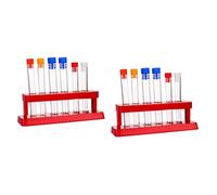 Alipis 2 set Supporti Plastica per Provetta con Tappi Portaprovetta Laboratorio Stabile e Leggero per Esperimenti Scientifici e Lezioni di Chimica Colore Casuale Colore Casuale