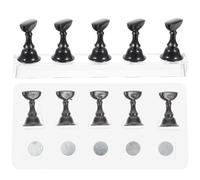 Alipis 2 Set Supporto per Nail Art in Acrilico Base Magnetica Portatile per Allenamento Nail Art da Principianti e Artisti, per Training DIY e Applicazione in Salone o Casa