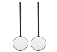 Alipis 2 Specchi per Extension Ciglia, Forniture per Extension Ciglia per Tecnici, Specchio per Rotondo da 7,4x2,4 Pollici, Vetro di Ispezione, Strumenti per Trucco Professionali, Nero