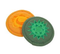 Alipis 2 Tappetini per Ciotole Sonore Buddiste Arrotondati Ricamato, Cuscini per Ciotole Tibetane Piccole Resistenti e Leggeri, Accessori per Strumenti Rituali Buddisti per Meditazione
