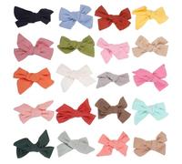 Alipis 20 fiocchi per capelli per bambine: fermagli per capelli per bambine - fermagli colorati assortiti, accessori carini - con fiocco per l'uso quotidiano - eleganti e carini