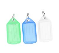 Alipis 20 pezzi Portachiavi Targhette Scrivibili Colorate con Etichette Interne Bianche per Chiavi e Bagagli Anelli Resistenti per Uso in Hotel Agenzie e Casa Colore Colore Casuale