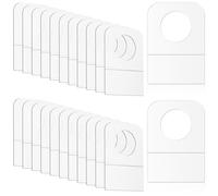 Alipis 200 Pezzi Linguette Autoadesive Trasparenti con Foro Tondo da 12mm in Pvc Pet per Esposizione al Dettaglio e Supermercati, Installazione Rapida e Uso lungo Termine