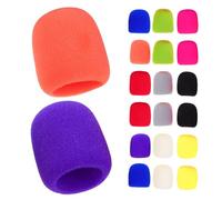 Alipis 20pezzi Copertura Antivento in Spugna per Microfono Colorati Filtro Spesso Riutilizzabile Protezione da Umidità Blocco Vento Rumore Pulizia Facile