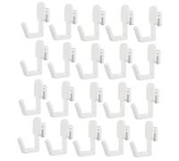Alipis 24 Pezzi Ganci a Piolo in Plastica Bianca per Pannelli Forati, Organizer da Parete Ganci a J per Utensili, Adatti per Garage, Officina, Cucina e Stanza Lavori Manuali