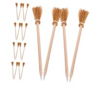 Alipis 24 pezzi Matite Halloween Scopa da Strega Leggere e Ergonomiche Matite per Premio Scolastico e Bomboniere Festa Tema Halloween