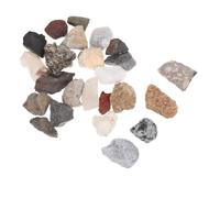 Alipis 24 Pezzi Scatola Campioni Rocce e Pietre Ornamentali in Pietra, Box Espositivo per Insegnamento di Geologia ed Esperimenti Scientifici, e Appassionati