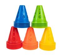 Alipis 25 Pezzi Coni per Pattinaggio a Rotelle Antivento in Plastica Leggera Marker per Allenamento Agilità e Percorsi Ostacoli Design Impilabile e Trasportabile Adatti per Esercizi di