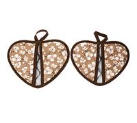 Alipis 2pcs Oven Mitts Kitchen Oven Japanese Flower Style Heat Resistant Cooking for BBQ Baking Tools Heart Shaped