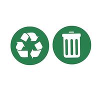 Alipis 2pezzi Adesivi Per Differenziazione Rifiuti Etichette Decal Per Pattumiera e Raccolta Differenziata Impermeabili e Resistenti Per Promuovere Ecologia e La Sostenibilità