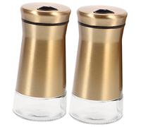 Alipis 2pezzi Bottiglie Per Condimenti Acciaio Inossidabile Shaker Per Dorato Contenitori Per Spezie Per Cucina Per Uso Domestico E Ristoranti