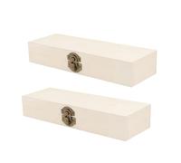 Alipis 2pezzi Custodia in Legno Scatola per Cancelleria Scatola Portaoggetti per Casa Design Conciso Colore Solido Pratica Moda Mantiene Ordine Proteggendo Danni Piccoli Oggetti