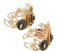 Alipis 2pezzi Forcine per Capelli in Stile Cinese Due Design di Monete di Rame e Simbolismo Tradizionale per Hanfu Cosplay e Eventi Culturali Confortevoli per Uomini e Donne