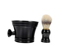 Alipis 2pezzi Kit Rasatura Barba Uomo Pennello Barba Ciotola Sapone Accessori Rasatura Resistente Corrosione Esfolia Crea Pulizia Facile Regalo Uomo Casa Viaggio