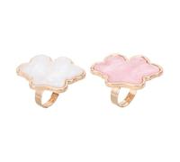 Alipis 2pezzi Palette Di Anelli in Resina Per Nail Art Palette Di Miscelazione Per Anelli Da Dito Forma Nuvola Forma Delicata Per Mescolare Colori Preferiti