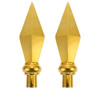 Alipis 2pezzi Soprammobili per Pennoni da Giardino in Alluminio Oro, Testa della Bandiera Facile da Installare Design Creativo per Decorazioni Estive