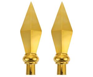 Alipis 2pezzi Soprammobili per Pennoni da Giardino in Alluminio Oro, Testa della Bandiera Facile da Installare Design Creativo per Decorazioni Estive