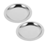 Alipis 2pezzi Sottobicchieri Per Bottiglie Di Vino in Metallo Tappetini Antiscottatura Lisci in Acciaio Inossidabile Riutilizzabili Per Protezione Tavolo