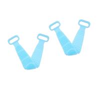 Alipis 2pezzi Spazzola Silicone Per Massaggio e Esfoliazione Della Schiena Design Doppio Lato Rimuove Le Cellule Morte Attiva La Circolazione Colore Blu Strumento Per Bagno e Relax