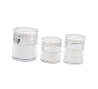 Alipis 3 pezzi Barattoli Cosmetici Doppio per Crema e Lozione Bottiglie Vuote Resistenti Perdite per Viaggi e Uso Esterno