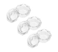 Alipis 3 Pezzi Bicchiere in Vetro con Coperchio per Manicure, per Polvere o Liquida, Protegge Dalla Volatilità, come Regalo di Compleanno per Donne e Ragazze