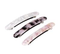 Alipis 3 pezzi Fermagli per Capelli in Acetato Clip per Codino Donna Eleganti e Resistenti Accessori Francesi Antiscivolo per Tutte le Stagioni Design Semplice e Raffinato Rosa Bianco