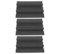 Alipis 3 pezzi Pannelli Fonoassorbenti Angolari Nero Ignifugo Isolante Acustico per Studio Registrazione Ktv Teatro e Sala Prove