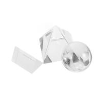 Alipis 3 Pezzi Set di prisma ottico prismi di per la scienza prismi di cristallo cristalli appesi Tesseract Cube prisma di colore del cubo prisma per auto cubo di Trasparente