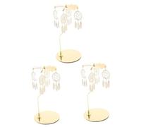 Alipis 3 Pz candelabro Rotante centrotavola Centro tavola Candle Holder regalini Natale Lucine del Globo profumato Candeliere Romantico portacandele Girevole Acciaio Inossidabile Golden